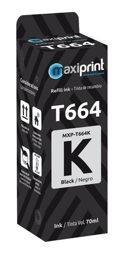 Tinta Maxiprint Compatible Epson 664 Negro (t664120-al)