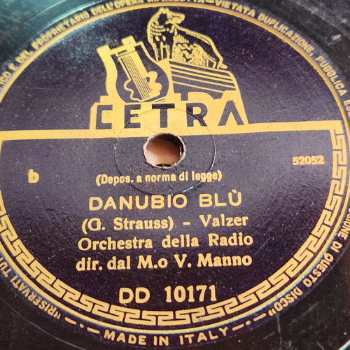 Pasta Orchestra Della Radio V Manno Cetra C571