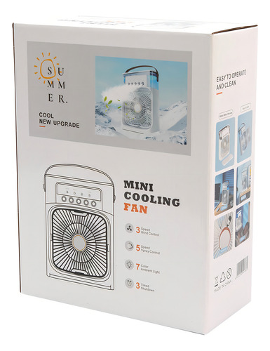 Mini Ar Condicionado Ventilador Mesa Escritorio Usb Cor verde