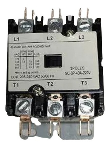 Contactor 3 Polos 40 Amperios 220 Voltios Nuevo Tienda