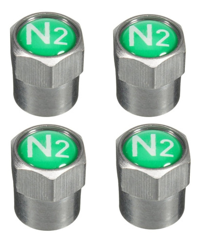 Juego 4 Piezas Tapones Metalicos N2 Nitrogeno Universales 