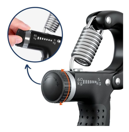 Imagem 2 de 5 de Hand Grip Mola De Ajuste 5kg A 60kg Fortalecimento Punho Mão