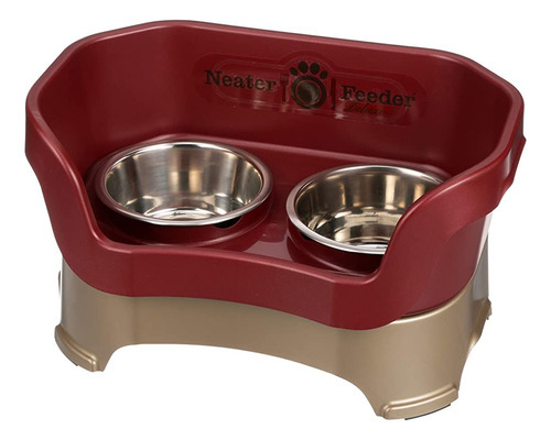 Neater Feeder Deluxe Medium Dog (cranberry) - The Mess Proof