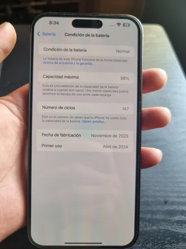 Apple iPhone 15 Pro Max (256 Gb) - Titanio Negro (Usado)