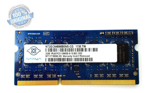 Memória Notebook 2gb Ddr3 1333mhz 1rx8 Pc3-10600s Nanya