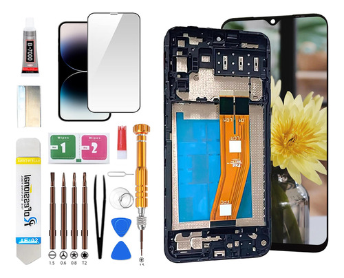Lzhipx Pantalla Lcd Táctil Para Samsung A14 4g Display A145 A145f A145m A145p A145r Con Marco