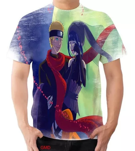 Camisa Camiseta Filme Naruto Hinata Casal Guera Amor