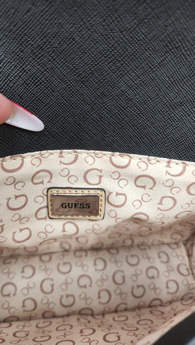 Crossbody Guess Sl986543 Nueva 100 % Original Negro Estampado Níquel Negro