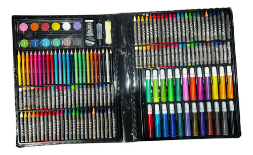 Maleta Set Lapices Plumones Crayones De Colores 168 Pcs