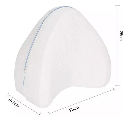 Almohada ortopédica lavable blanca para piernas embarazadas