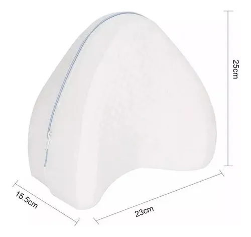 Almohada ortopédica lavable blanca para piernas embarazadas