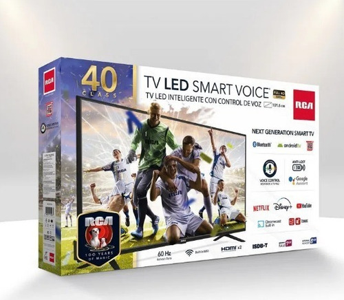 Imagen 2 de 2 de Tv Led Smart Voice Rca 40 Control De Voz