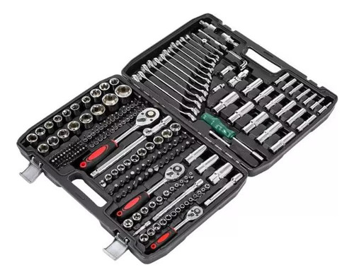 Juego De Dados 216 Piezas Kit De Herramientas Color Negro