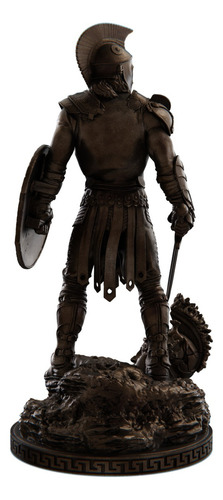 Estátua Aquiles Semi Deus Herói Grego Cor Cor Cobre Antigo