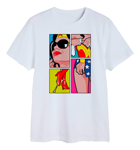 Polera Mujer Maravilla Chistosa Comic Algodon 