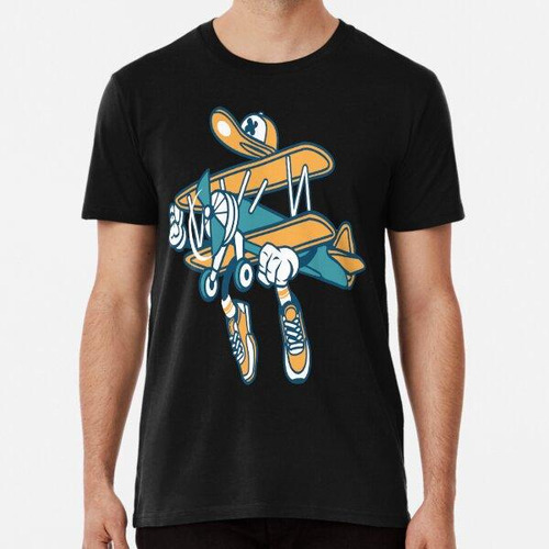 Remera Aeroplane Cartoon Algodon Premium