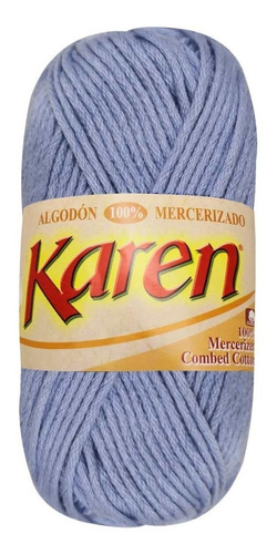 Hilaza Karen, 100% Algodón, Madeja De 100g Con 80m Color Azul Plumbago