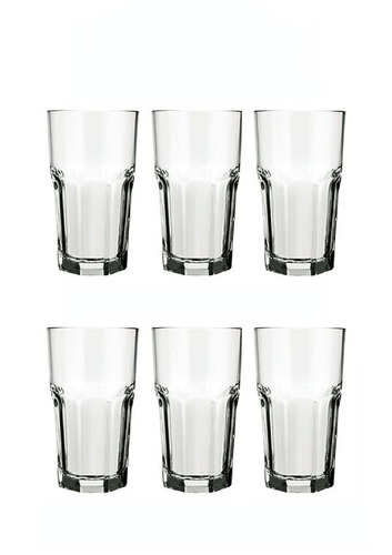 Vaso Vidrio Bristol Fasetado 340 Ml Nadir Cod.2611 X 6 U