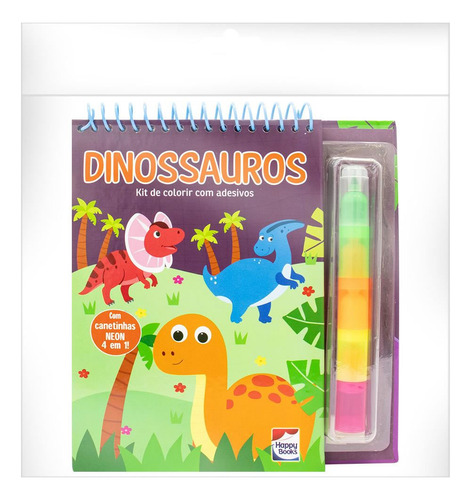 Livrinho 4 Em 1 Dinossauros, De Koral Books., Vol. 1. Editorial Happy Books, Capa Mole, Edição 2024-01-01 00:00:00 Em Português
