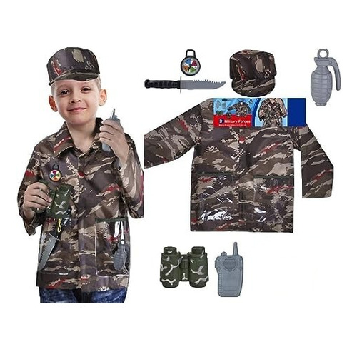 Disfraz Infantil Militar Deluxe Con Accesorios - Irion