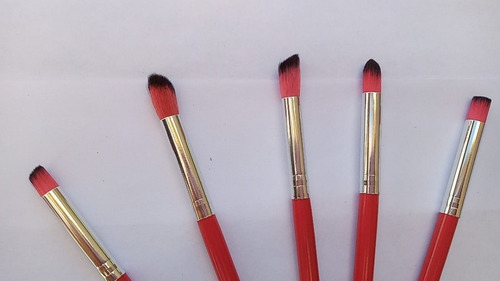 Imagen 4 de 6 de Set Brochas Maquillaje Suave Fibra Para Ojos Y Rostro