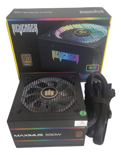 Fonte Gamer Gigabyte P550b 550w 80 Plus Bronze Rgb Cor Preto 110v/220v