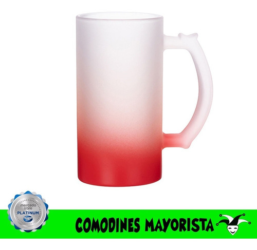 Imagen 1 de 3 de Jarra Esmerilada Cerveza Colores Para Sublimación Por Mayor