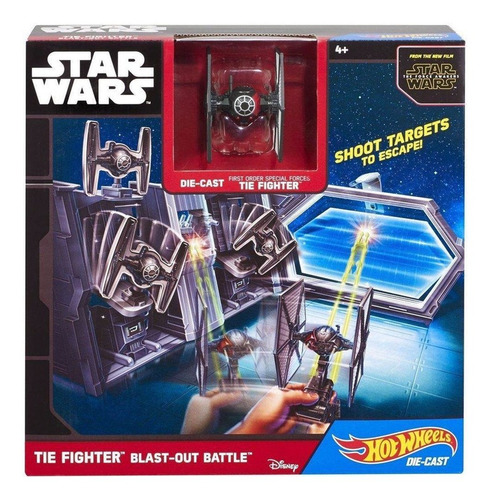 Star Wars Playset De Batalha Tie Fighter Hot Wheels Cmt37 