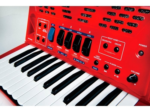 Acordeon Digital Roland Fr1x Elétrico 72bx Rd Vermelho+bag