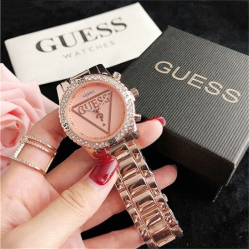 Accesorio Elegante De Acero Guess Quartz, Regalo Casual Para