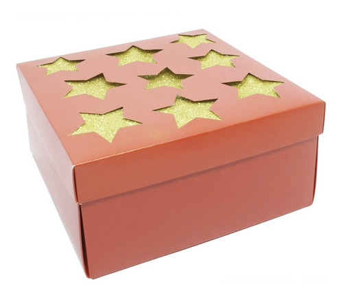 10 Caixas De Natal Montáveis Para Presente - 20 X 20 Cm