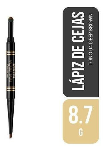 Lápiz Para Cejas Max Factor Real Brow Mf Deep Brown #4 X 1 U Color Multicolor