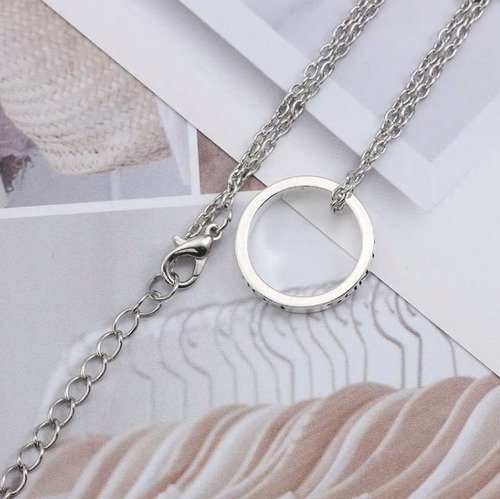 Set 3 Collares Anillos Mejores Amigos Por Siempre Bff Color Plateado Liso