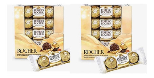 2cx Ferrero Rocher Com 48 Bombons Cada - Total 96 Unidades