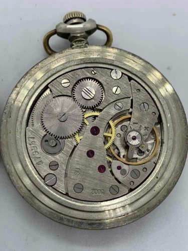 Reloj De Bolsillo De Cuerda Molnija Ruso Sovietico