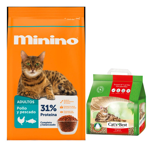 Minino 15 Kg + Cats Best 2.1 Kg