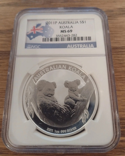 Moneda Encapsulada Australia De Koala De 2011 Onza De Plata