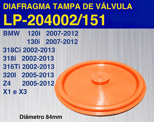 Diafragma Tampa De Valvulas Bmw 120/130/320/z4/x1/x3 05/07 3