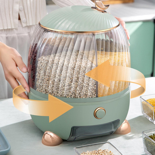 Contenedor De Almacenamiento De Arroz Recipiente De Verde