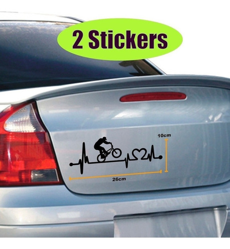 Sticker Para Auto Frecuencia Bicicleta Bmx 2 Stickers