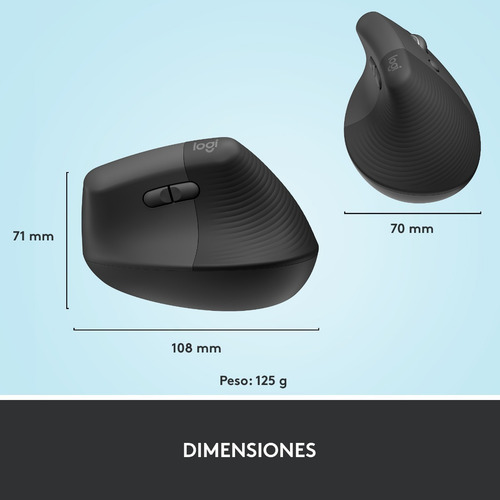 Mouse Bluetooth Ergonomico Logitech Mx Vertical Lift Grafito