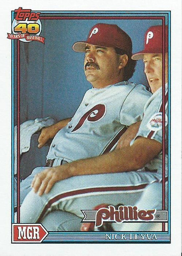 Barajita Nick Leyva Topps 1991 #141 Phillies