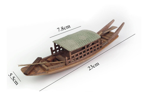 Imagen 9 de 9 de Barco De Vela Modelo De Canoa De Barco De Madera Antiguo