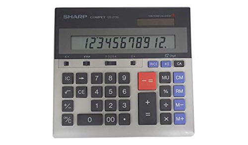 Sharp Qs-2130 - Calculadora De Escritorio Comercial De 12 Dí