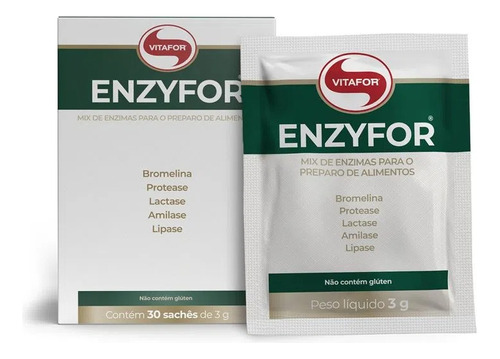 Enzyfor 30 Saches - Mix De Enzimas Digestivas Vitafor