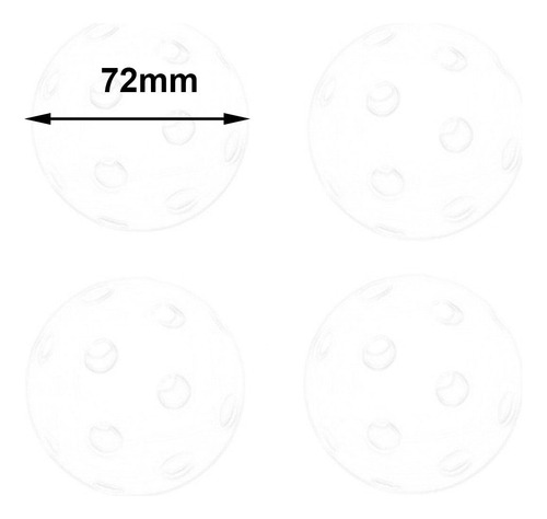 4x Bolas De Floorball, Bolas De Competición Huecas, Verde