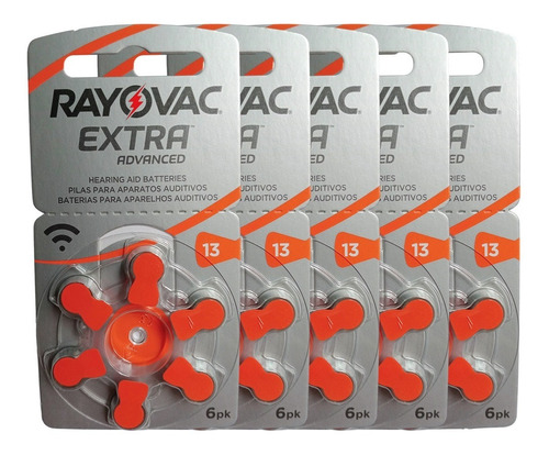 30 Pilas Para Audífono #13. Rayovac, 1.45 V. 