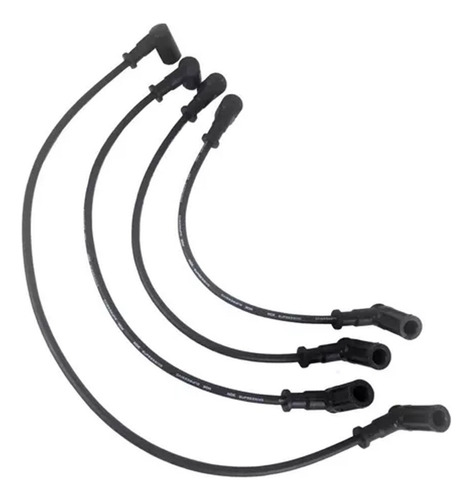 Kit Cabos + Velas Ngk Fiat Uno 1.6r Carburado Gasolina 90/93