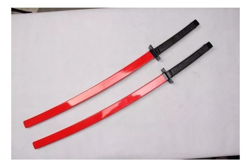 Kit Com 2 Espadas Deadpool Bainha Vermelha Coleção Cosplay Cor Vermelho