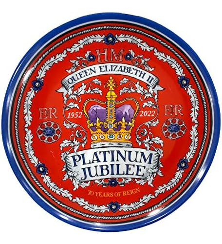 Elgate Platinum Jubilee 2022 Placa Conmemorativa 20 Cm Queen